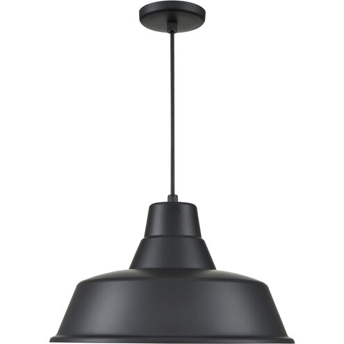 R Series 1 Light 17 inch Satin Black Outdoor Pendant